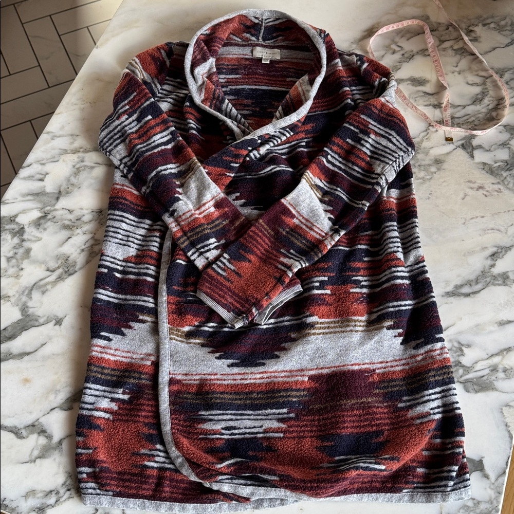 Lucky Brand Women’s S Southwestern Aztec Open Front Cardigan Duster Boho - Picture 5 of 14